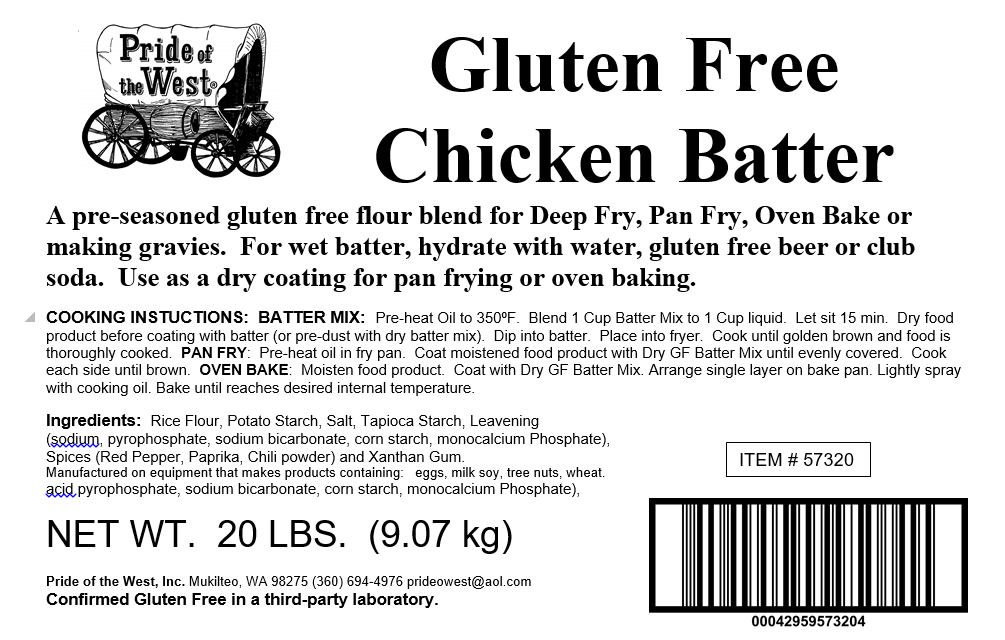 POW Gluten Free Chicken Breading - 20 LBS